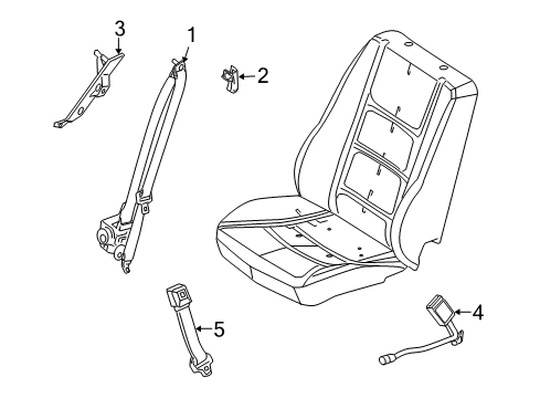 2009 Ford Flex Seat Belt Diagram 1 - Thumbnail