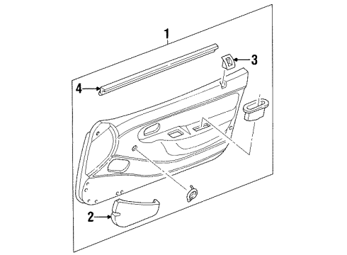 1994 Ford Aspire Weatherstrip Door Belt Diagram for F4BZ6121457A