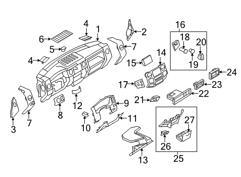 2010 Ford F-350 Super Duty Panel - Instrument Diagram for 8C3Z-25044D70-AD