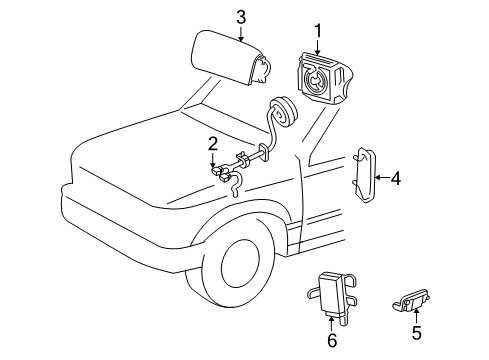 2002 Ford Explorer Sport Air Bag Components Diagram