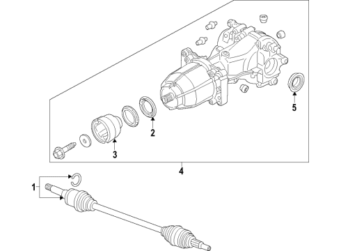 2015 Ford Edge Rear Axle, Differential, Drive Axles, Propeller Shaft Diagram