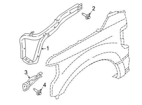 2019 Ford F-350 Super Duty Inner Components - Fender Diagram