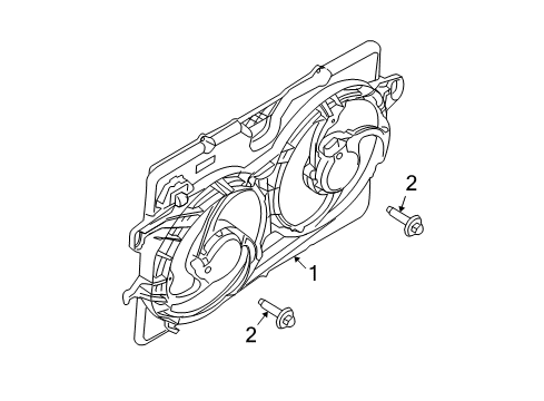 2011 Ford Escape Cooling System, Radiator, Water Pump, Cooling Fan Diagram 3 - Thumbnail