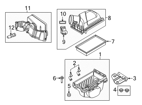 2012 Lincoln MKS Air Intake Diagram 2 - Thumbnail