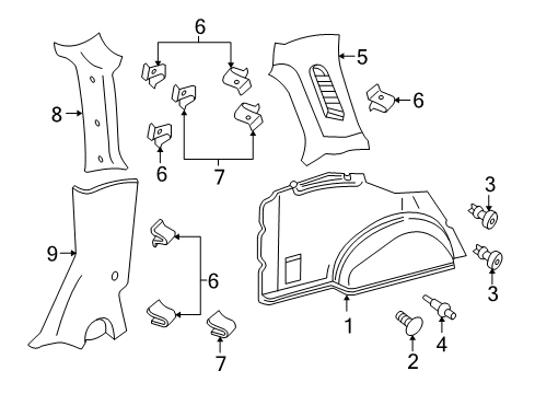 2003 Ford Focus Panel - Finish Diagram for YS4Z-7440455-AAA