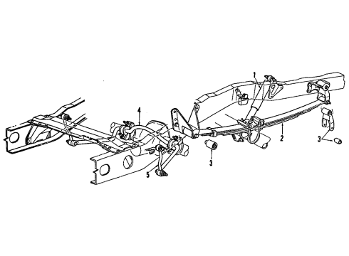 2008 Ford Ranger Rear Suspension Components, Stabilizer Bar Diagram