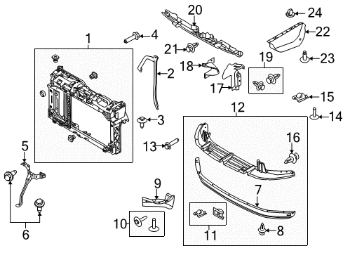 2012 Ford Fiesta Radiator Support Diagram 2 - Thumbnail