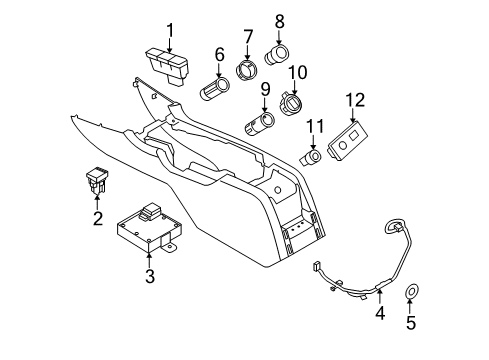 2014 Ford Mustang Console Diagram