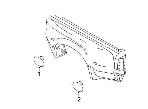 2015 Ford F-350 Super Duty Side Marker Lamps Diagram