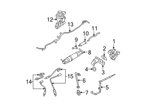 2009 Mercury Mountaineer Emission Components Diagram 1 - Thumbnail