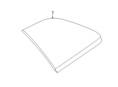 2012 Ford Edge Quarter Panel - Glass & Hardware Diagram