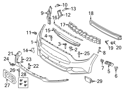 2015 Ford Mustang Front Bumper Diagram 3 - Thumbnail