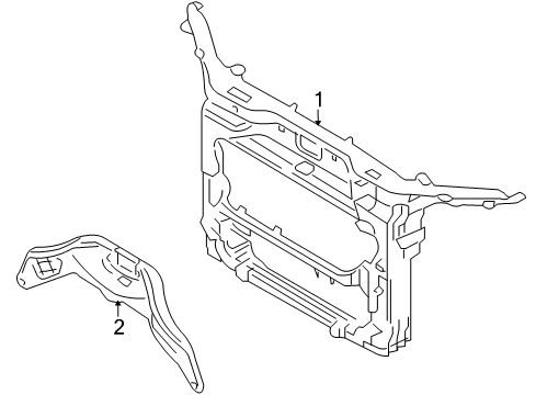 2007 Lincoln MKX Radiator Support Diagram