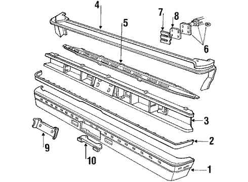 1987 Lincoln Continental Pad Diagram for E5VY17C830A