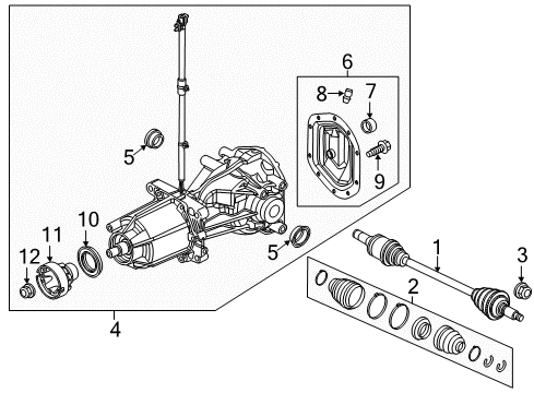 2019 Ford Explorer Axle Components - Rear Diagram