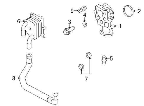 2007 Lincoln MKX Oil Cooler Diagram