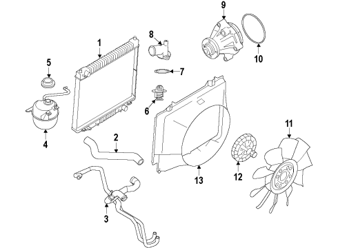 2008 Ford E-350 Super Duty Cooling System, Radiator, Water Pump, Cooling Fan Diagram 6 - Thumbnail