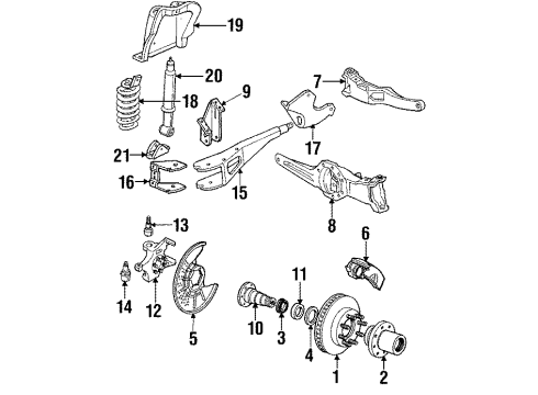 1989 Ford Bronco Front Brakes Diagram