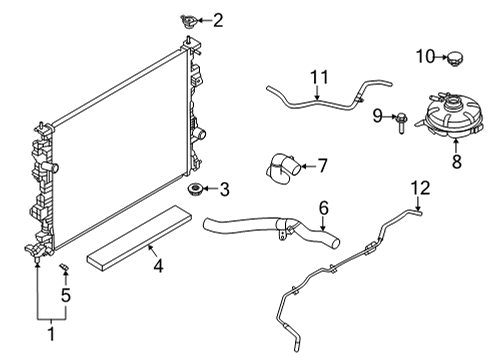 2021 Ford Bronco Sport Radiator & Components Diagram 2 - Thumbnail