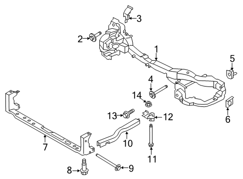 2018 Lincoln MKC Radiator Support Diagram