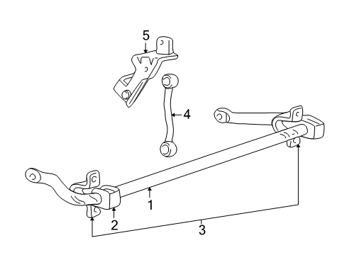 2001 Ford Excursion Stabilizer Bar & Components - Front Diagram