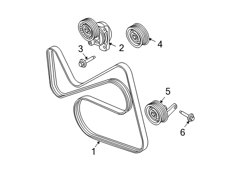 2012 Ford Fusion V-Belt Diagram for 9E5Z-8620-A