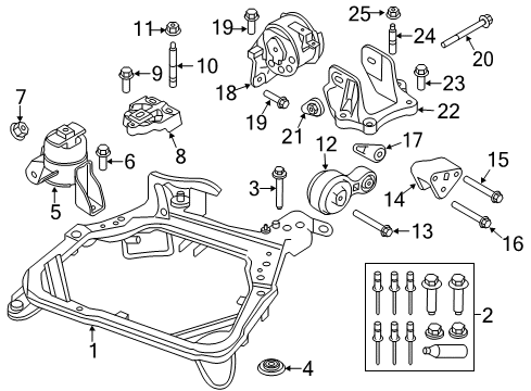 2012 Ford Fusion Bracket Diagram for 9E5Z-6E042-B