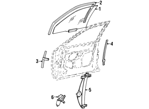 2002 Lincoln Town Car Rear Door Diagram 1 - Thumbnail