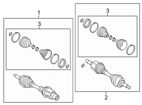 2021 Ford Bronco Drive Axles - Front Diagram