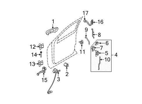 2010 Mercury Mountaineer Rear Door Diagram 2 - Thumbnail