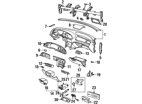 1997 Mercury Mystique Switch Assembly - Stop Light Diagram for YS4Z-13480-AA