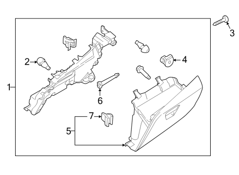 2023 Ford E-Transit Glove Box Diagram