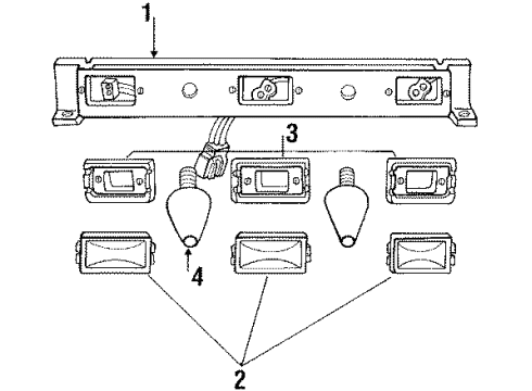 1988 Ford F-150 Side Marker Lamps Diagram