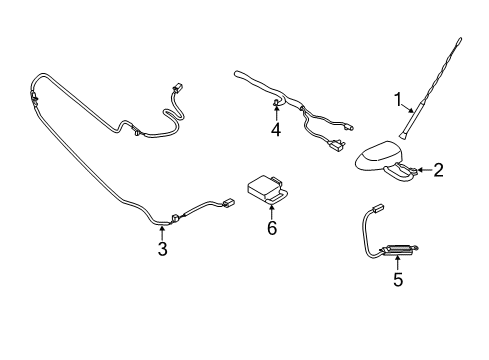 2016 Ford Fusion Radio Antenna Base Diagram for DS7Z-18936-D