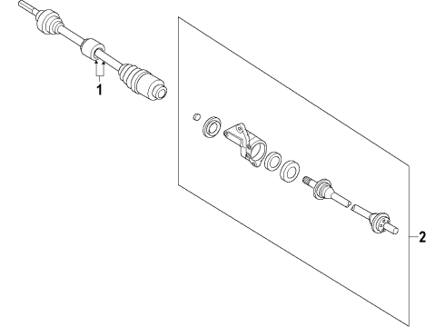 2010 Lincoln MKZ Front Axle Shafts & Joints, Drive Axles Diagram