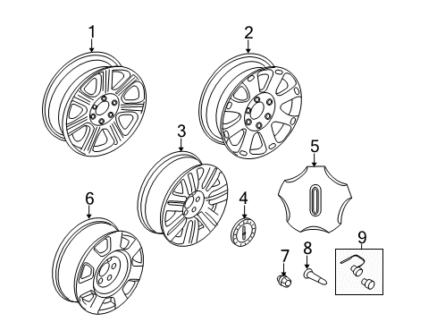 2007 Lincoln Mark LT Wheels Diagram