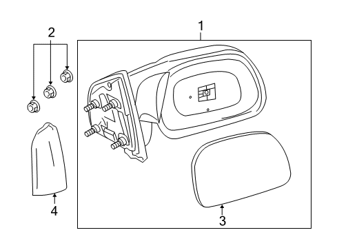 2008 Ford F-350 Super Duty Outside Mirrors Diagram 4 - Thumbnail