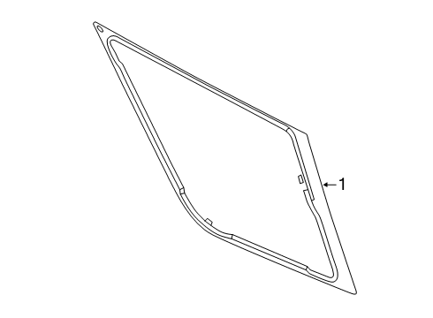 2023 Ford Police Interceptor Utility GLASS - QUARTER WINDOW Diagram for LB5Z-7629700-A