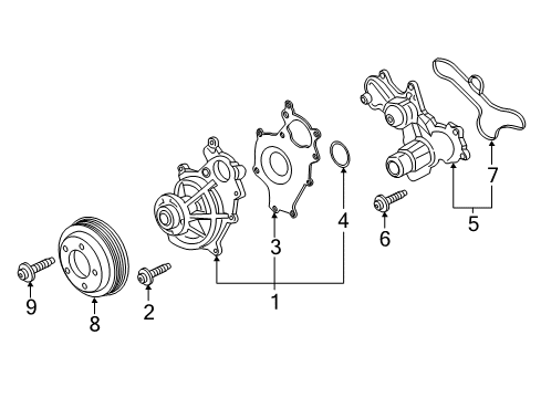 2017 Ford Expedition Water Pump Diagram