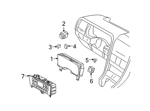 2003 Lincoln Aviator A/C & Heater Control Units Diagram