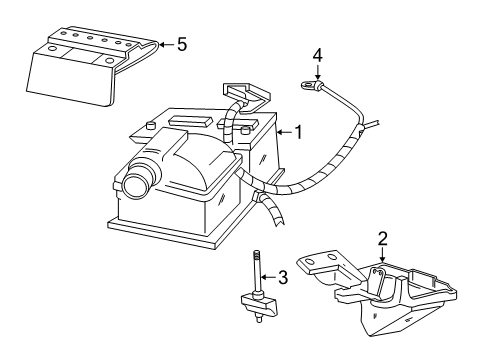 2004 Ford Freestar Battery Cable Assembly Diagram for 3F2Z-14300-AA