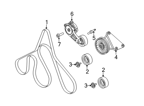 2014 Ford F-250 Super Duty Belts & Pulleys, Cooling Diagram 1 - Thumbnail