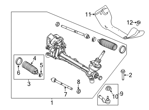 2017 Ford Focus Rod Assembly - Spindle Connecting Diagram for G1FZ-3280-A