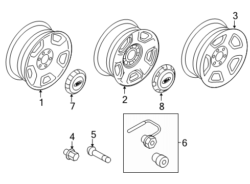 2007 Ford F-150 Wheels Diagram 2 - Thumbnail