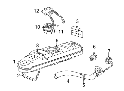 2003 Ford E-350 Super Duty Sender And Pump Assembly Diagram for 3C2Z-9H307-BD