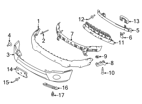 2017 Ford Expedition Front Bumper Diagram