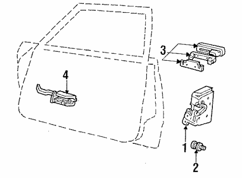 1985 Mercury Marquis Glass & Hardware, Lock & Hardware Diagram