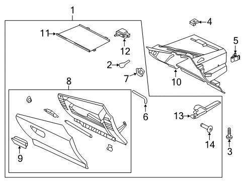 2018 Ford Escape Glove Box Diagram