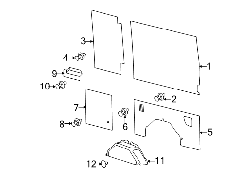 2018 Ford Transit-350 Interior Trim - Side Panel Diagram 14 - Thumbnail