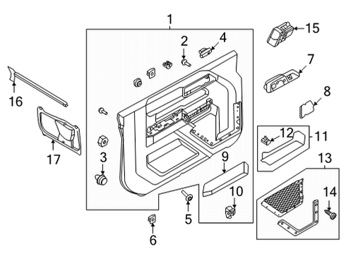 2023 Ford Bronco WEATHERSTRIP - DOOR BELT Diagram for M2DZ-7821456-A